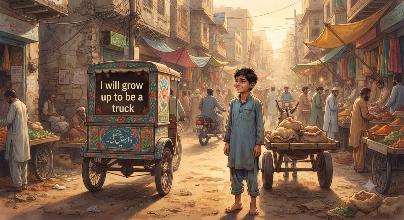 میں بڑا ہو کر ٹرک بنوں گا